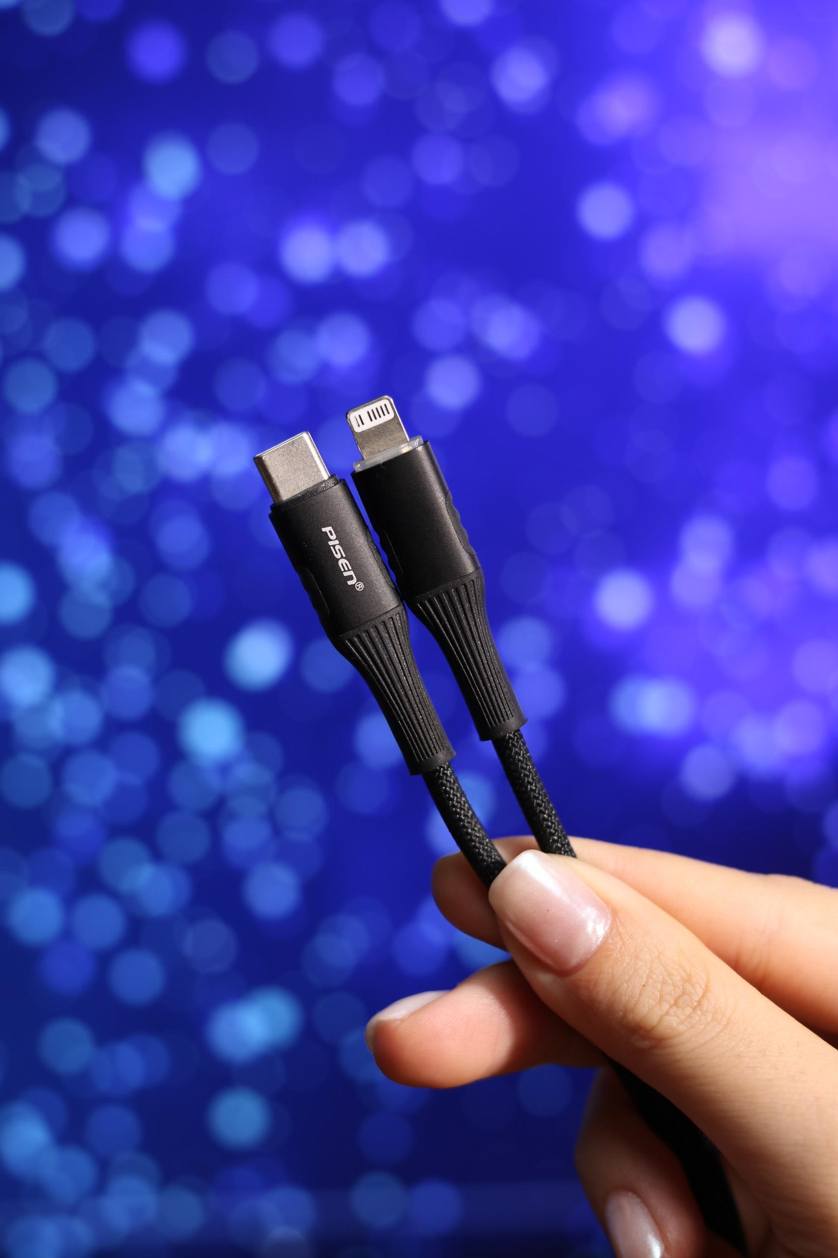 Cáp Sạc Nhanh Thông Minh Tự Ngắt Pisen Pro - Fox Intelligent PowerOff Lightning USB-C 1.2m