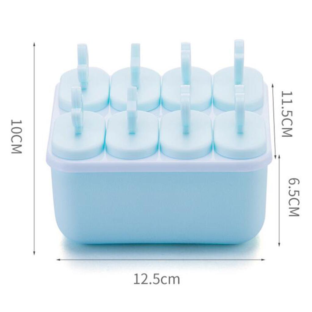 Ice Pop Maker Mold Popsicle Ice Cream Mould Frozen 6/8 Cells Square Blue