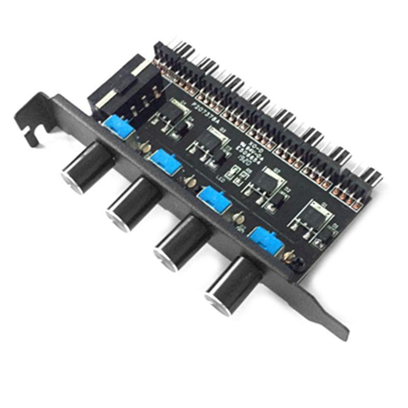 Bộ Điều Khiển Tốc Độ Quạt Tản Nhiệt 8 Kênh 4 Nút Cho Cpu Case Hdd Vga Pci 12v Sata / 4pin