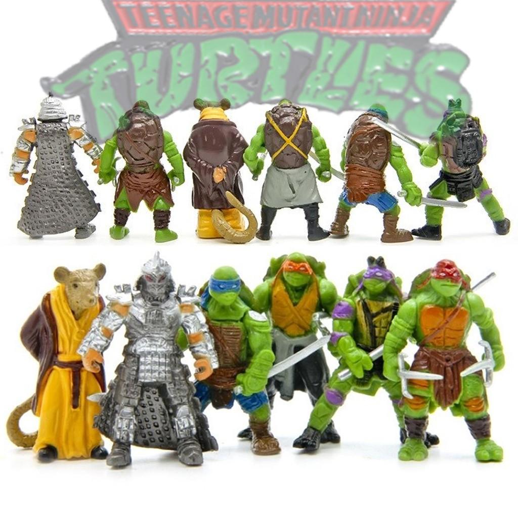 Bộ 6 Ninja Rùa cao 5 cm mẫu 02 - Đồ chơi mô hình Teenage Mutant Ninja Turtles PB2016 giá rẻ đẹp Ninja rùa Vacimall