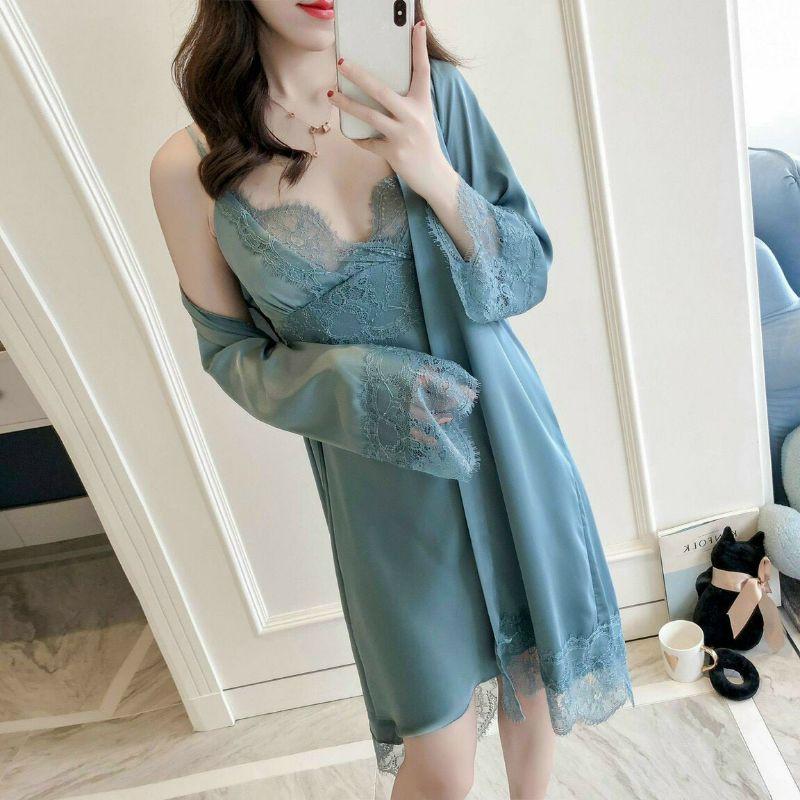 Set Váy Ngủ Lụa QCCC