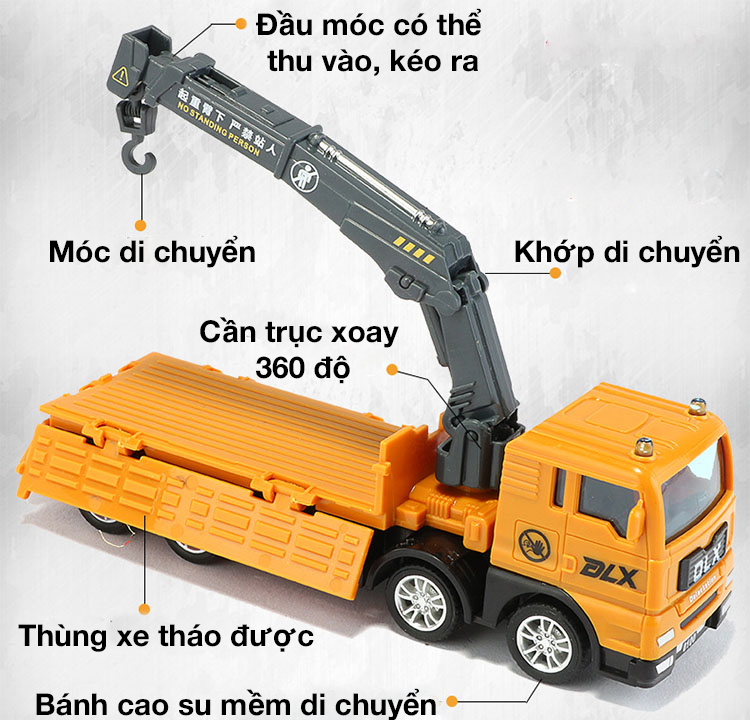 Xe đồ chơi mô hình KAVY xe tải nâng hàng cho bé chất liệu nhựa an toàn, kích thước lớn