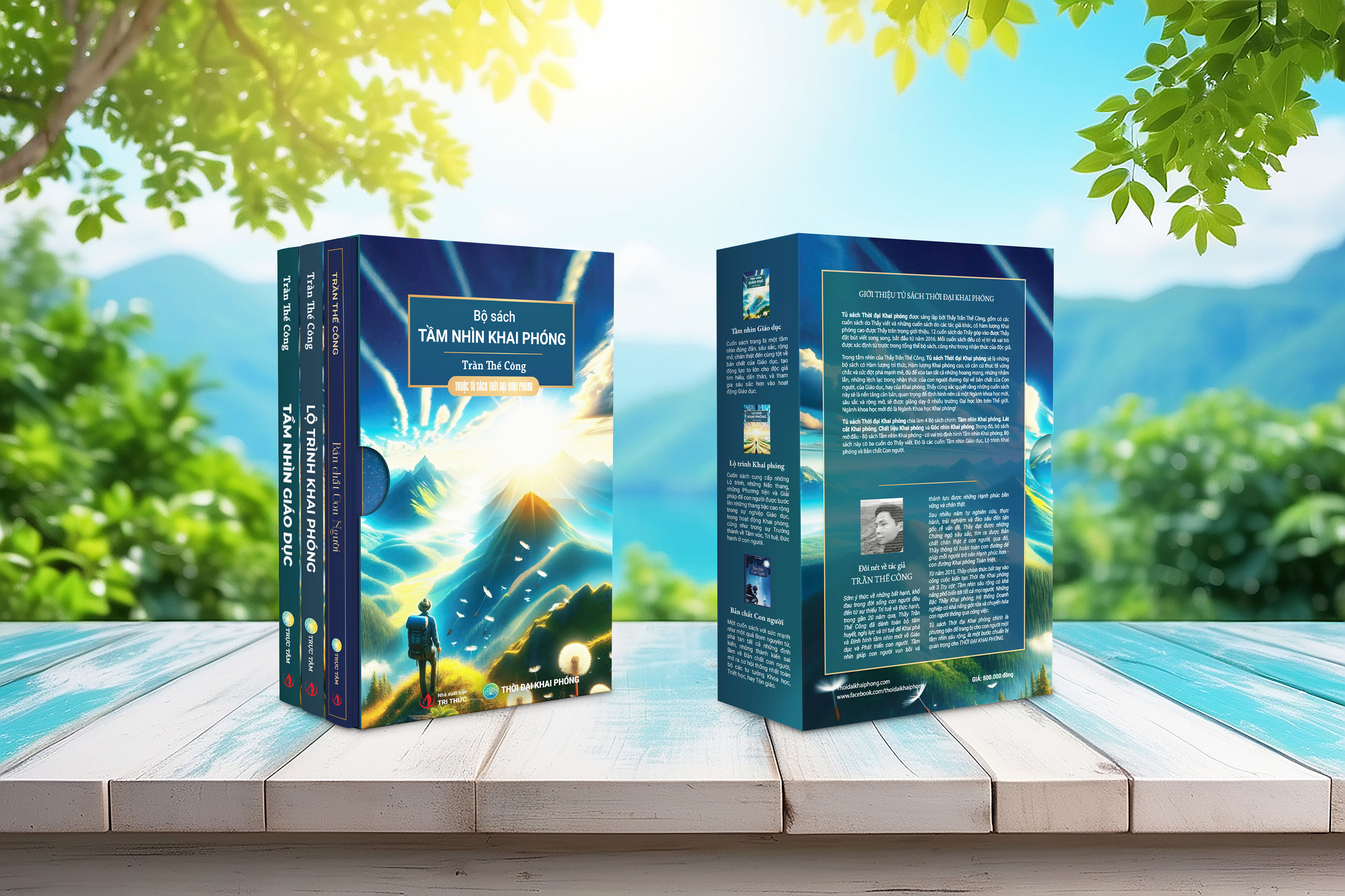 Bộ sách TẦM NHÌN KHAI PHÓNG (3 cuốn, bìa cứng) kèm hộp: TẦM NHÌN GIÁO DỤC + LỘ TRÌNH KHAI PHÓNG + BẢN CHẤT CON NGƯỜI - Tác giả: Trần Thế Công