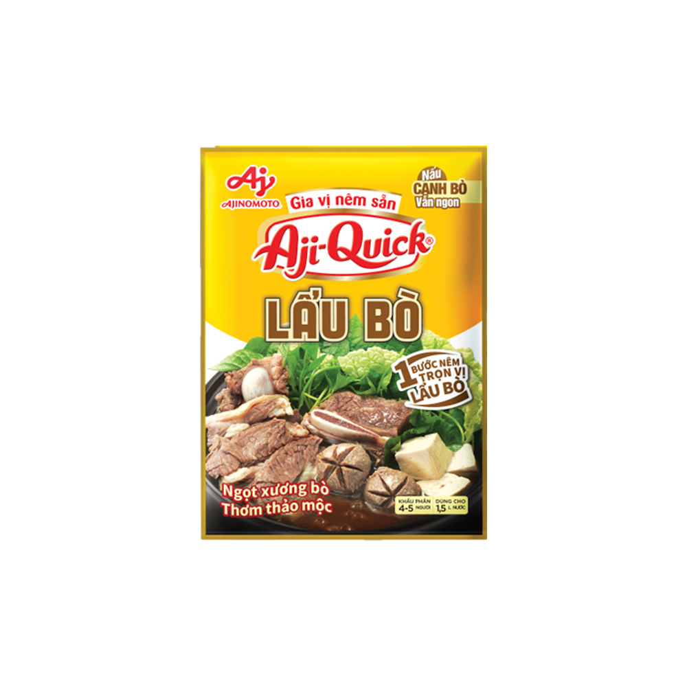 Combo 6 Gói Gia Vị Nêm Sẵn Aji-Quick Lẩu Bò 47g/Gói