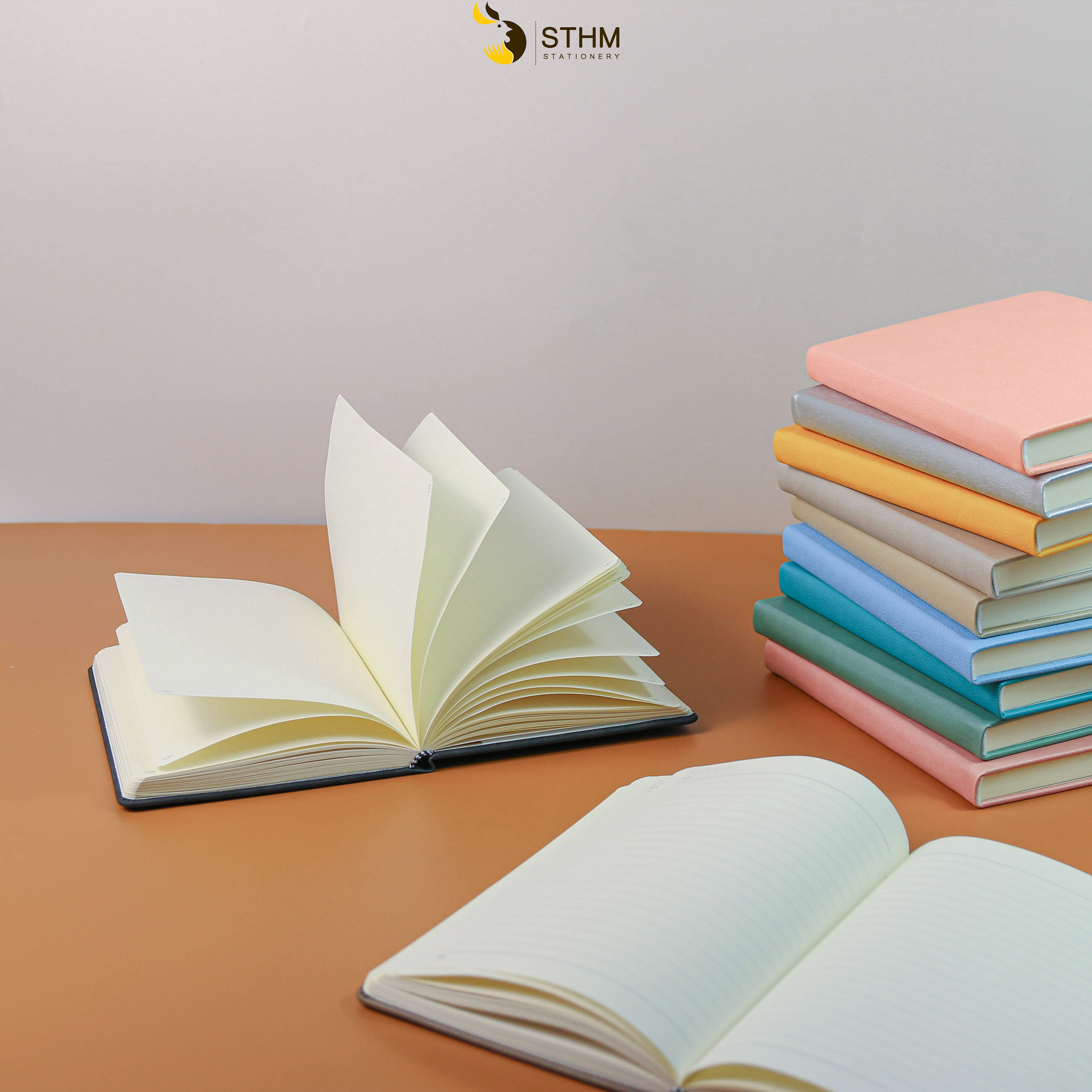 SIMPERIE S1 - Sổ tay bìa cứng da PU - 200 trang có đánh số -  Line và Dot - kem 100gsm - [STHM stationery]  - S1 - Neptune - Dot