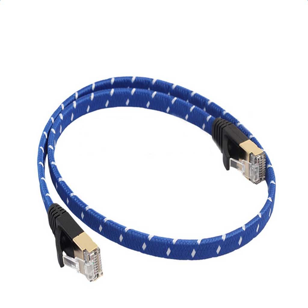 1m Networking Cable 10 Gigabit  Cable RJ45 Ethernet Flat Patch Cable