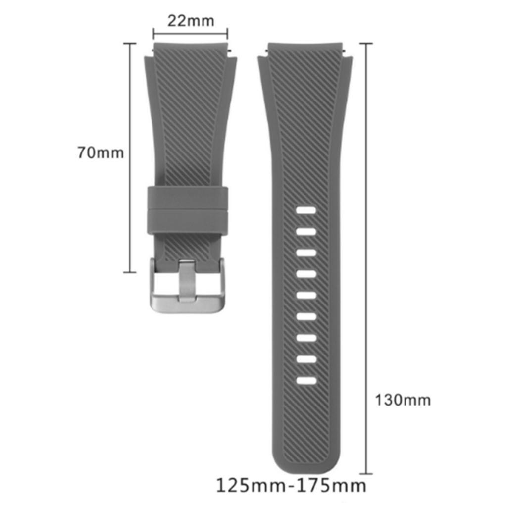 2xReplacement Silicone Band Strap For Samsung Gear S3 22mm Band black