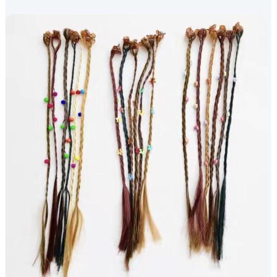 Sét 6 Kẹp Tóc Giả Đính Hoa Nhiều Màu Sắc Dễ Thương Cho Nữ