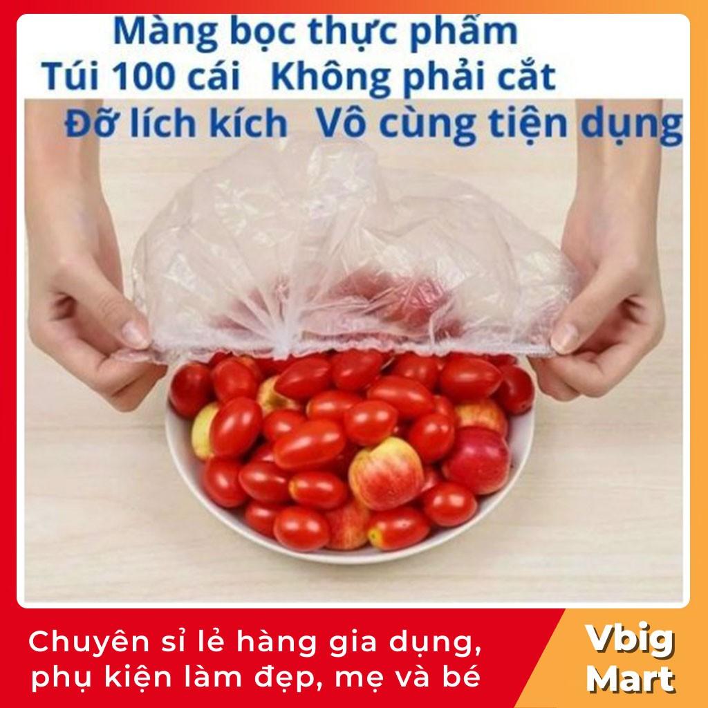 Màng bọc thực phẩm thức ăn túi 100 cái không phải cắt Vbig Mart