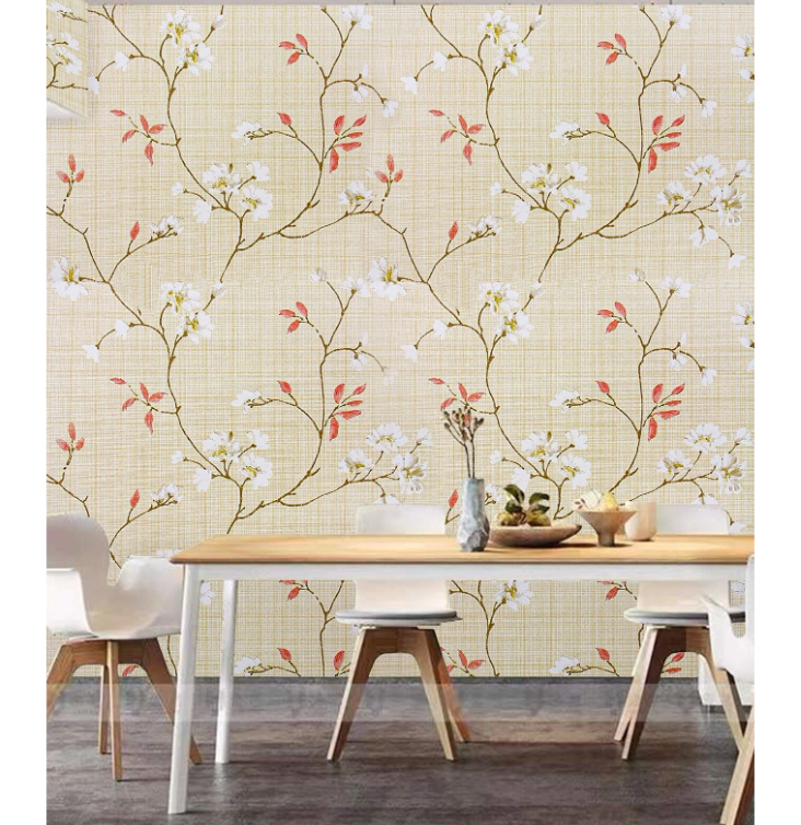 Combo 10 mét giấy dán tường, decal dán tường trang trí nhà cửa NHÀNH MAI HỒNG khổ 45cm