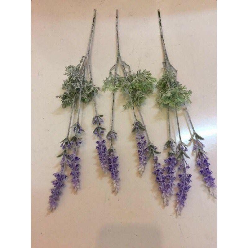 Lavender điểm lụa - Cành oải hương giả trang trí