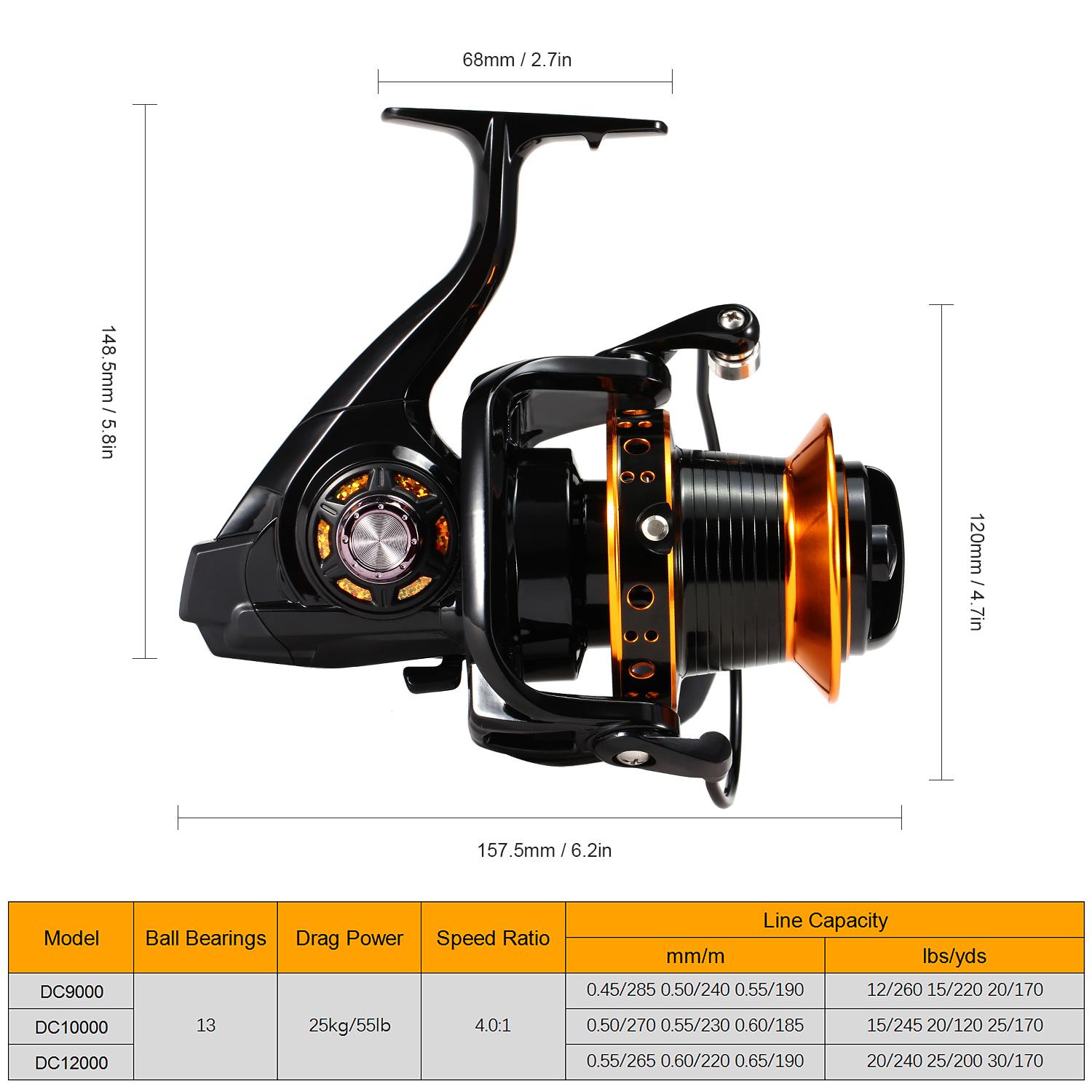 Máy Câu quay Có Thể Thay Thế Cho Nhau Ốp Trái Phải 13BB Tốc Độ 4.0:1