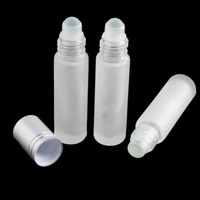 Lọ thủy tinh bi lăn nắp bạc dung tích 10ml (Giao ngẫu nhiên mẫu trong suốt hoặc mờ)