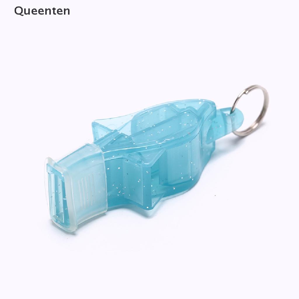 Queenten outdoor plastic whistle for emergency survival camping safety whistle 4 kits QT