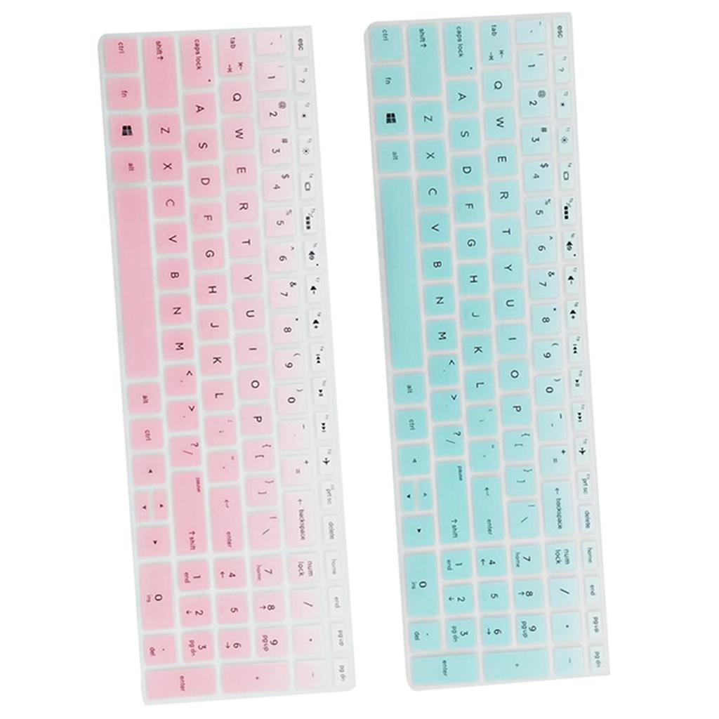 Laptop Soft Silicone Keyboard Skin Cover for 15.6 "BF Clear Pink \ U0026 Green