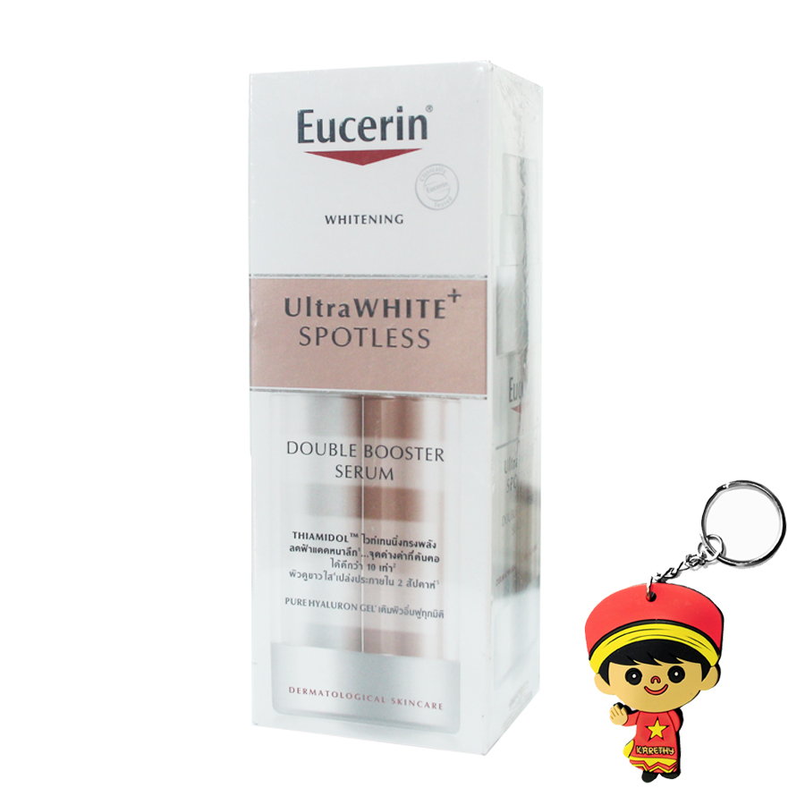 Eucerin Ultrawhite Spotless Double Booster Serum: Tinh chất làm trắng, giảm và ngăn ngừa đốm nâu (30ml, tặng kèm móc khóa)