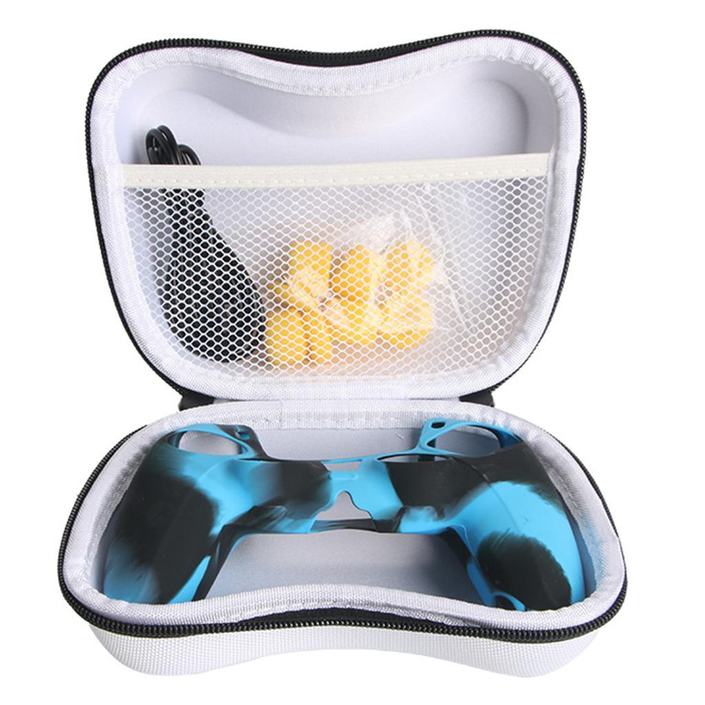 Portable Travel Carrying Bag Case Shell for PS5 Controller Gamepad White