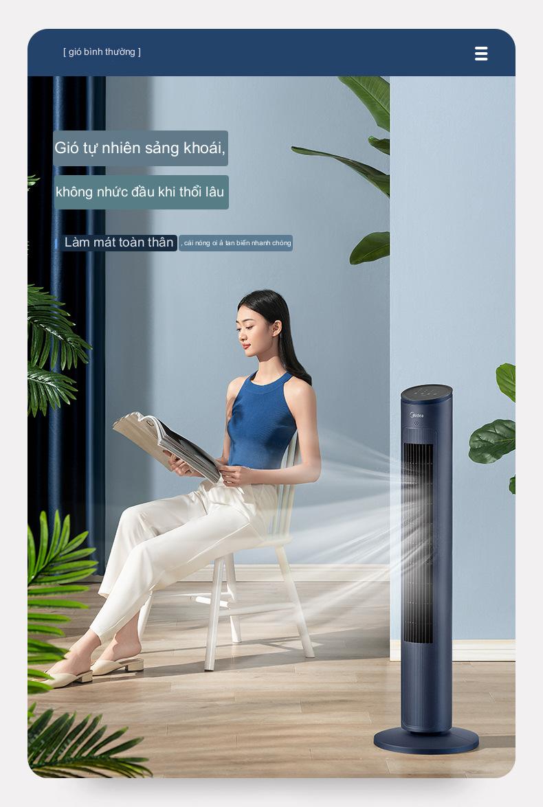 Quạt Điện Midea  Quạt Tháp Gia Đình Điều Khiển Từ Xa Thông Minh Hẹn Giờ Tiết Kiệm Điện Dễ Dàng Tháo Lắp ZAF09MR -Hàng Chính Hãng