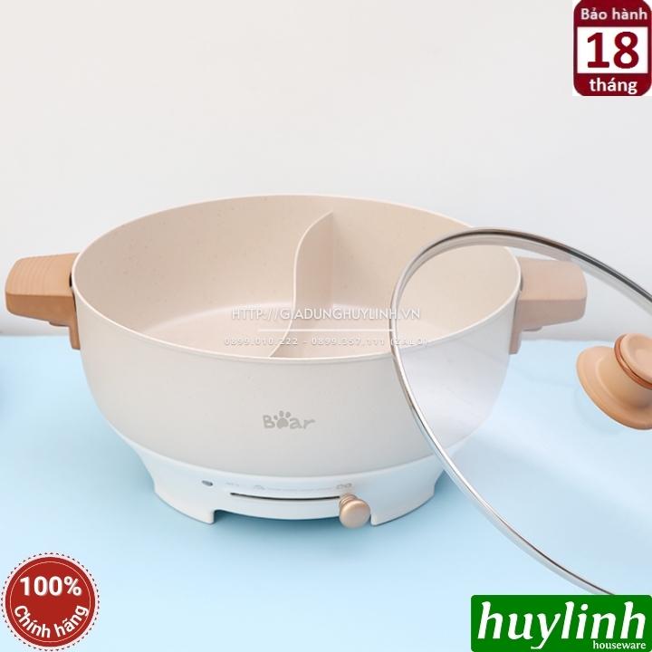 Nồi lẩu điện đôi uyên ương Bear DHG-C50K1 - Dung tích 5 lít - Hàng Chính hãng