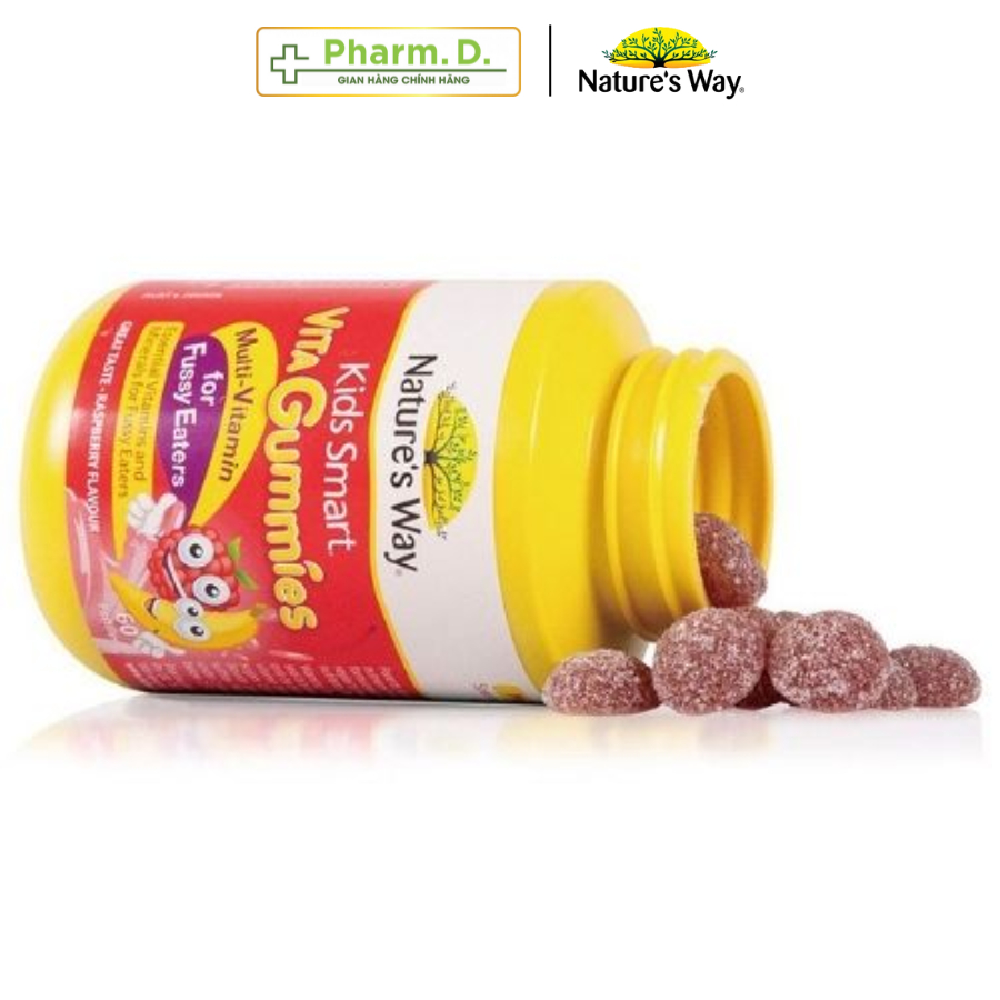 Kẹo Dẻo Vitamin NATURE'S WAY Kids Smart Vita Gummies Bổ Sung Dinh Dưỡng Cho Trẻ Biếng Ăn (Hộp 60 Viên)