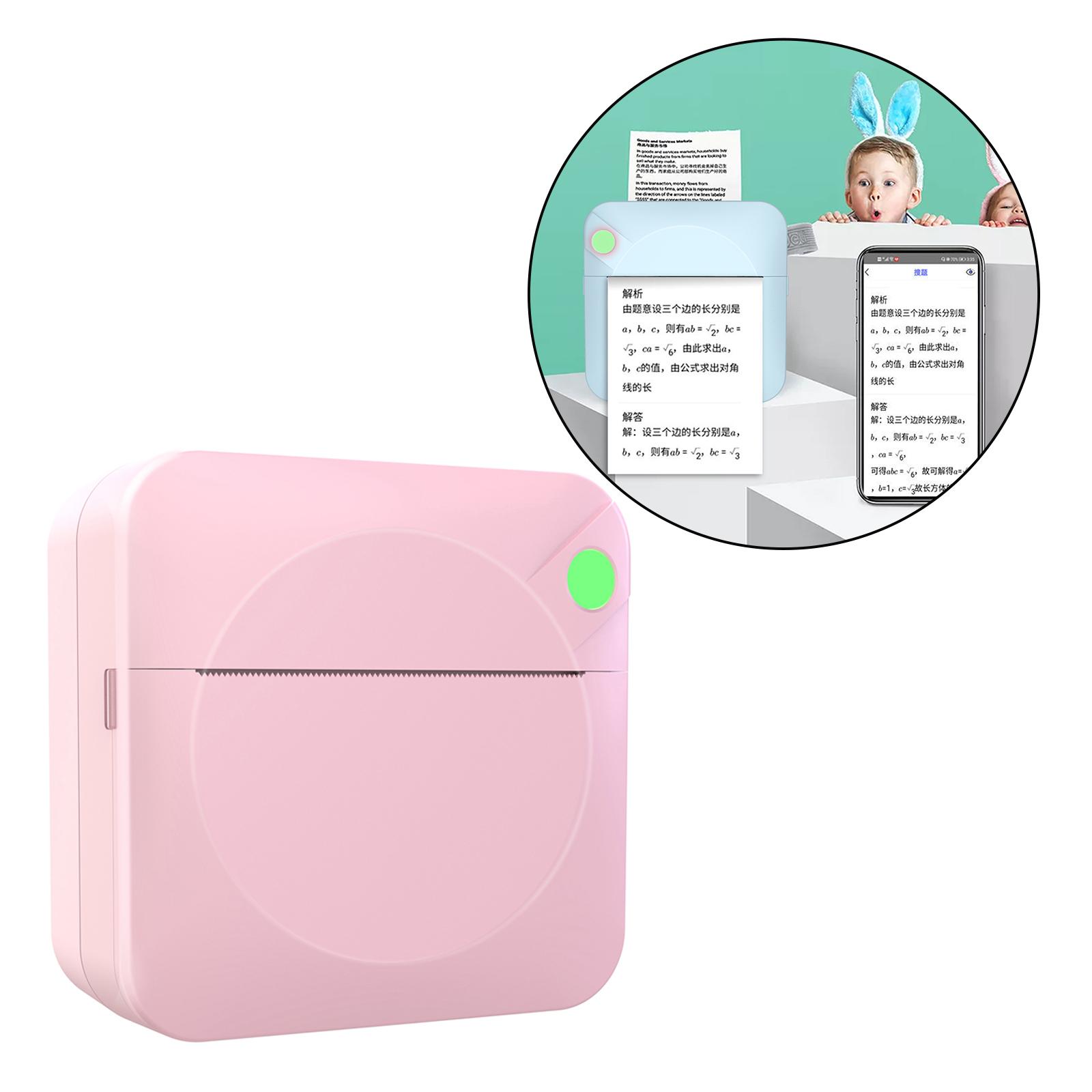 Mini Pocket Photo Printer BT Connection for Picture DIY Handcraft List Journal Notes Memo Receipt Paper Study English Version