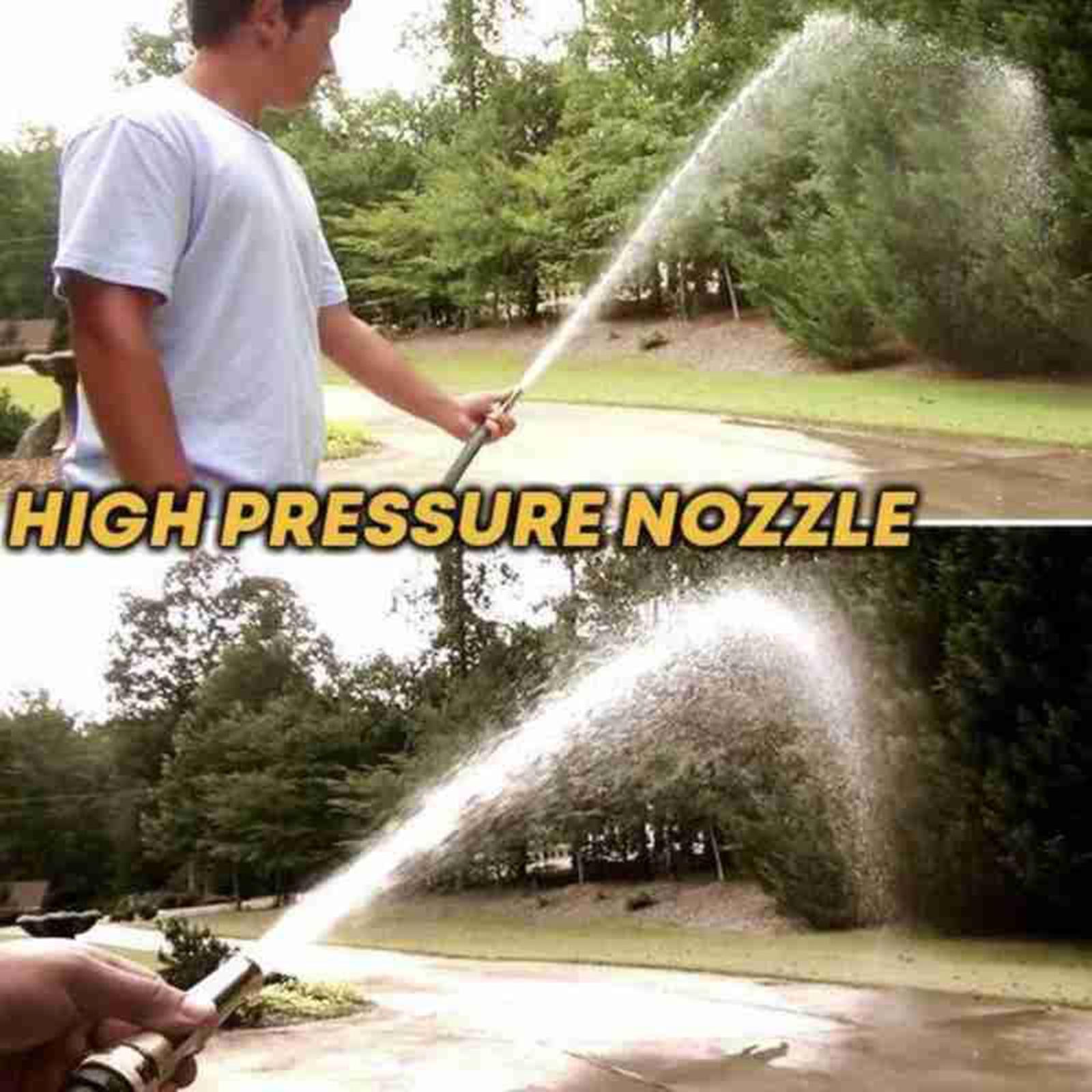 Brass Hose Nozzle Heavy Duty - High Pressure Hose Nozzle, for Garden Hose, Easy Twist Water Hose Nozzle Sprayer, Brass Nozzle Sprayer for Cars Wash