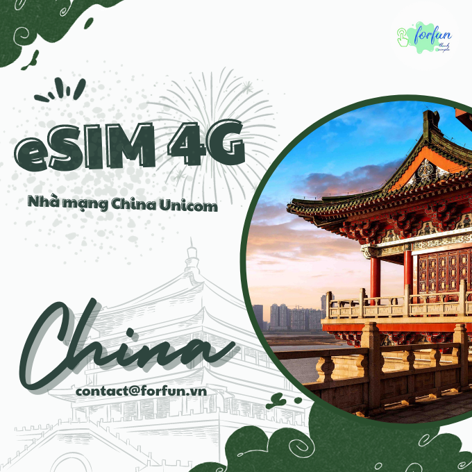 eSim 4G du lịch Trung Quốc [Giá rẻ - Hỗ trợ 24/7