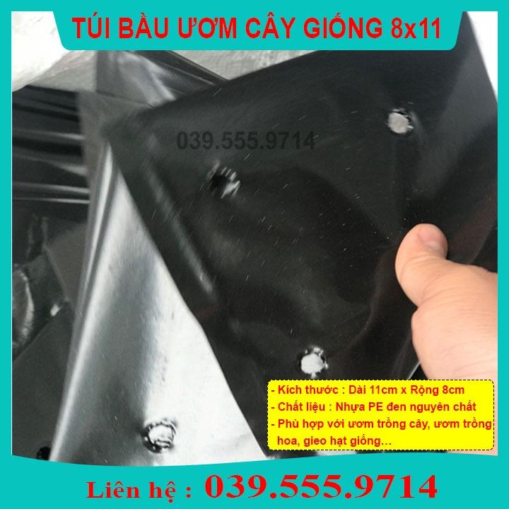 TÚI BẦU VUÔNG ƯƠM CÂY GIỐNG (8 x 11cm) 1KG - CHẬU NHỰA DẺO BỀN ĐẸP TÁI SỬ DỤNG NHIỀU LẦN