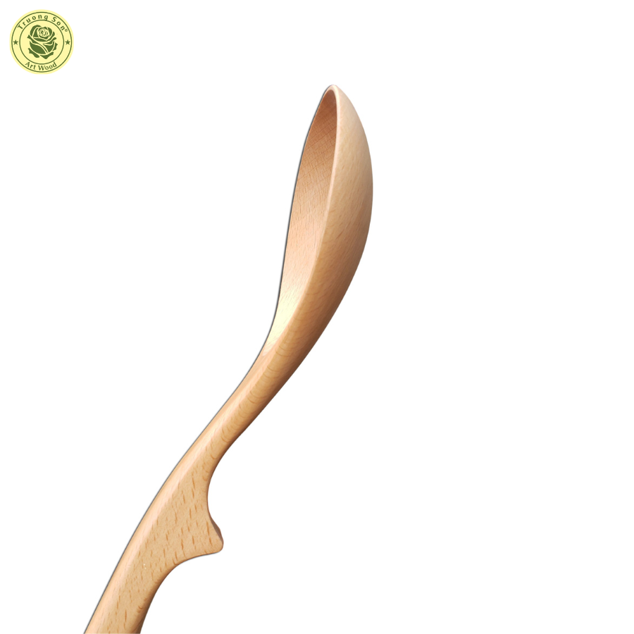 Muỗng Múc Canh Miệng Oval Có Đế Chân - Vá Gỗ Oval 15 - Đồ Gỗ Nhà Bếp Thương Hiệu Trường Sơn