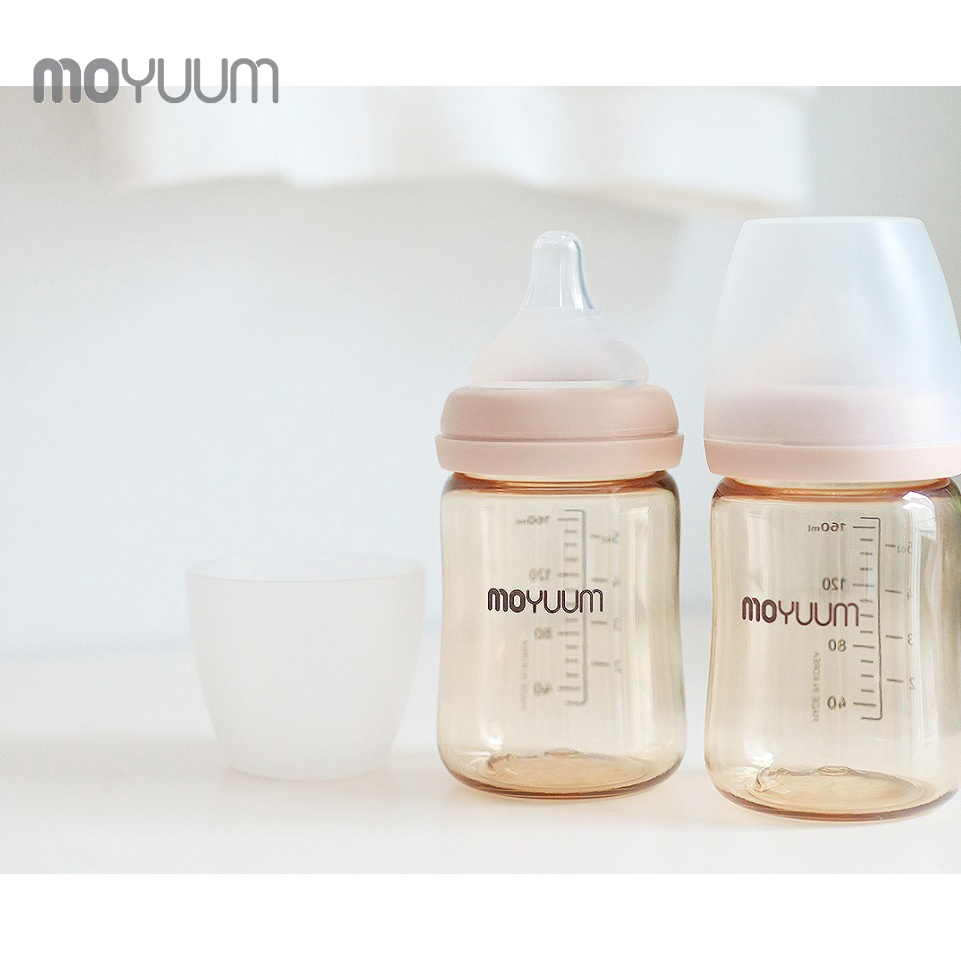 Bình sữa MOYUUM nhựa PPSU 170ml núm ty 0-3m (1 bình)