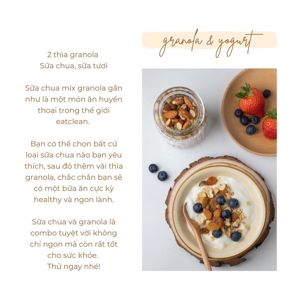 Granola ăn kiêng yến mạch 5 loại hạt DK Harvest - Vị truyền thống, Hỗ trợ giảm cân, Ăn kiêng, Eatclean, Tạp gym - Túi 500g