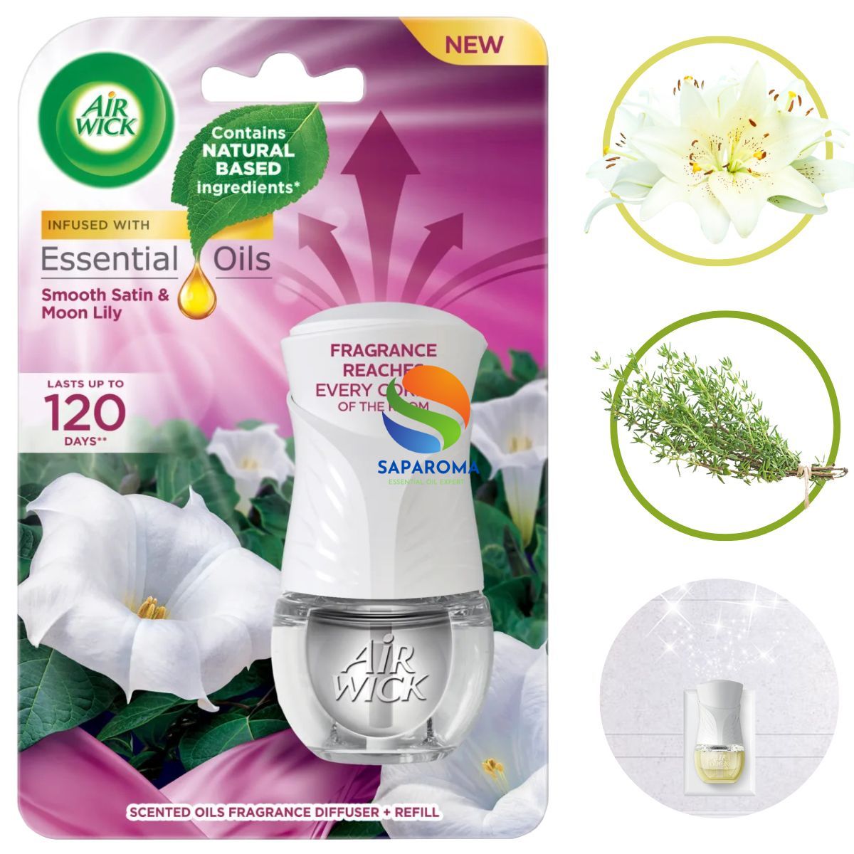 Combo 2 Bộ tinh dầu thơm phòng Air Wick 19ml, nhập khẩu Châu Âu