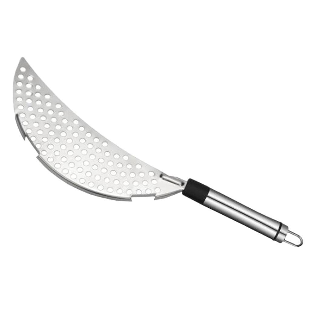 Kitchen Stainless Steel Half-Moon Pan Strainer Pot Drainer Pasta Strainer