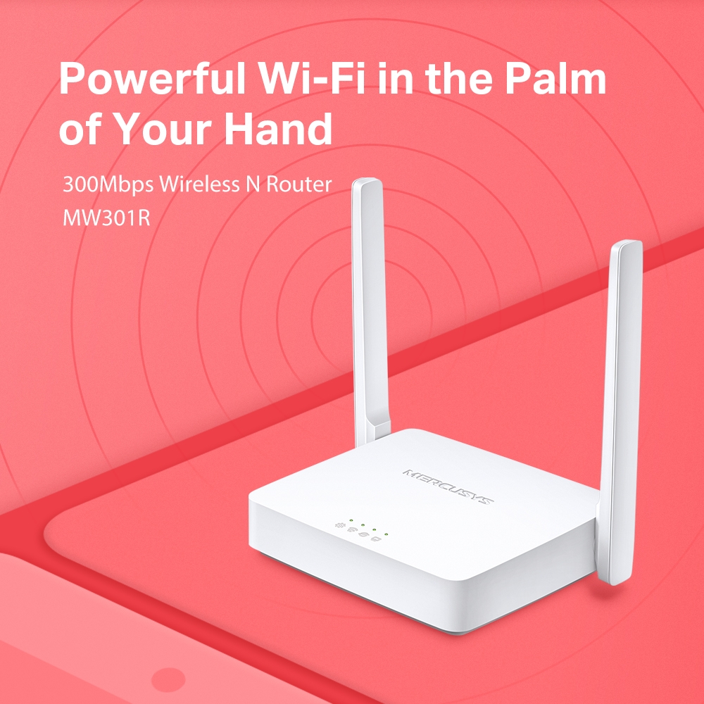 Bộ Phát Wifi Mercusys MW301R Chuẩn N 300Mbps - Hàng Chính Hãng