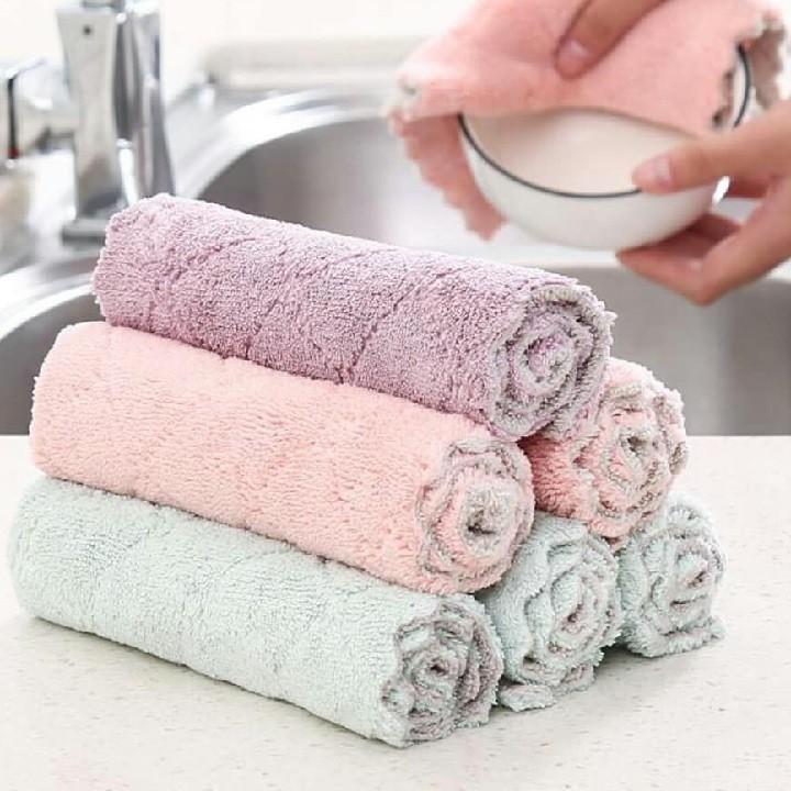 SET 10 khăn lau cotton siêu thấm hút
