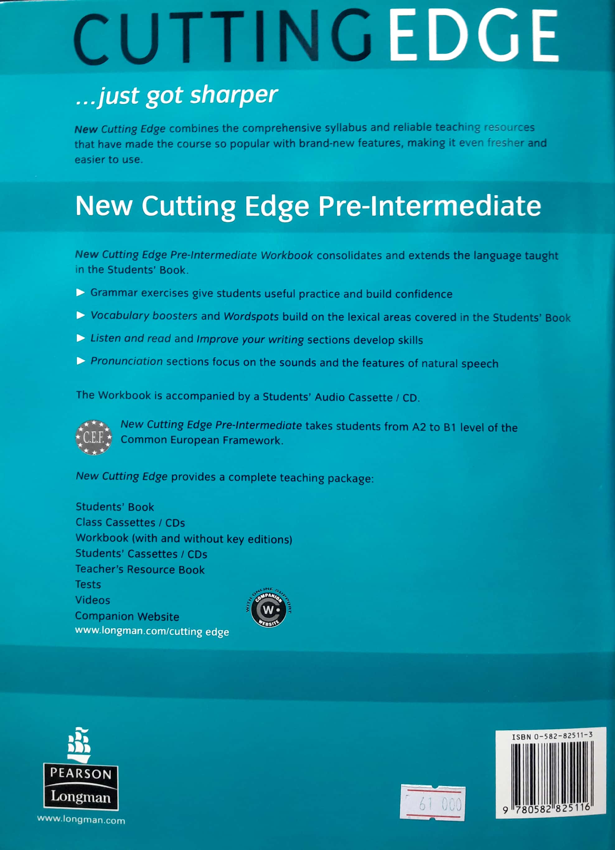 New Cutting Edge Pre-Intermediate Workbook (With Answer Key)