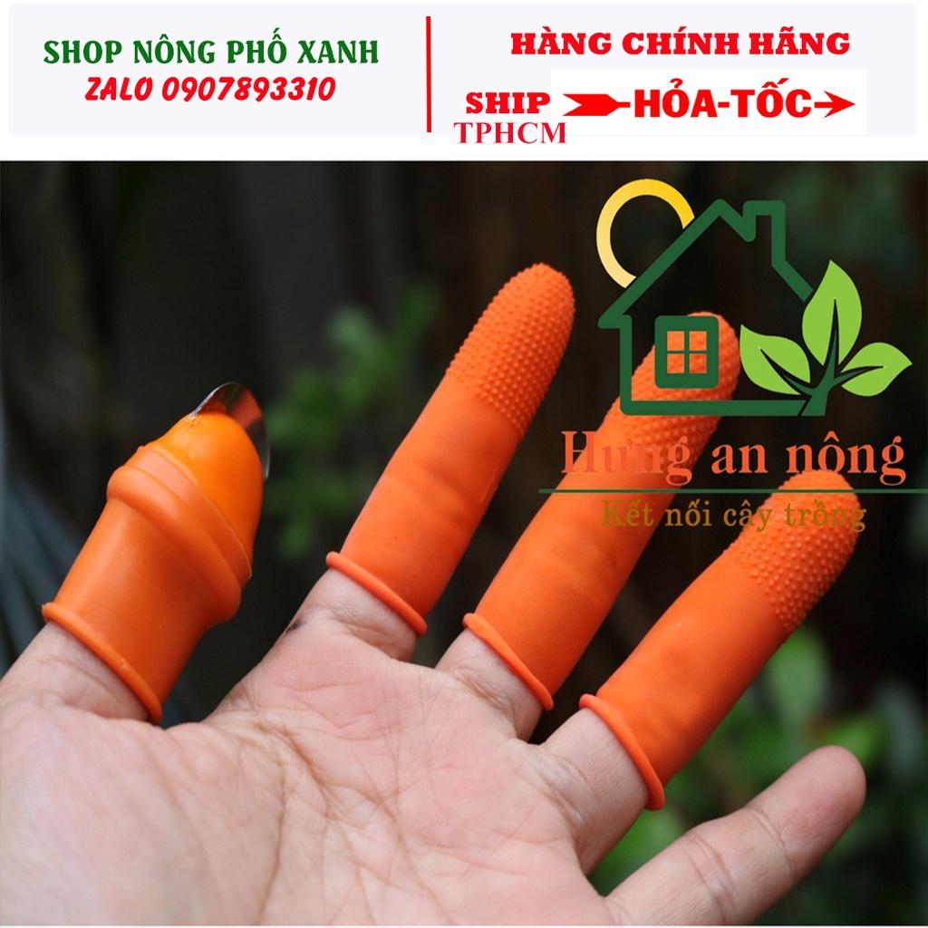 Bộ dụng cụ dao móng tay và bao tay xỏ ngón siêu tiện lợi hái rau thu hoặc trái làm bếp rất nhanh