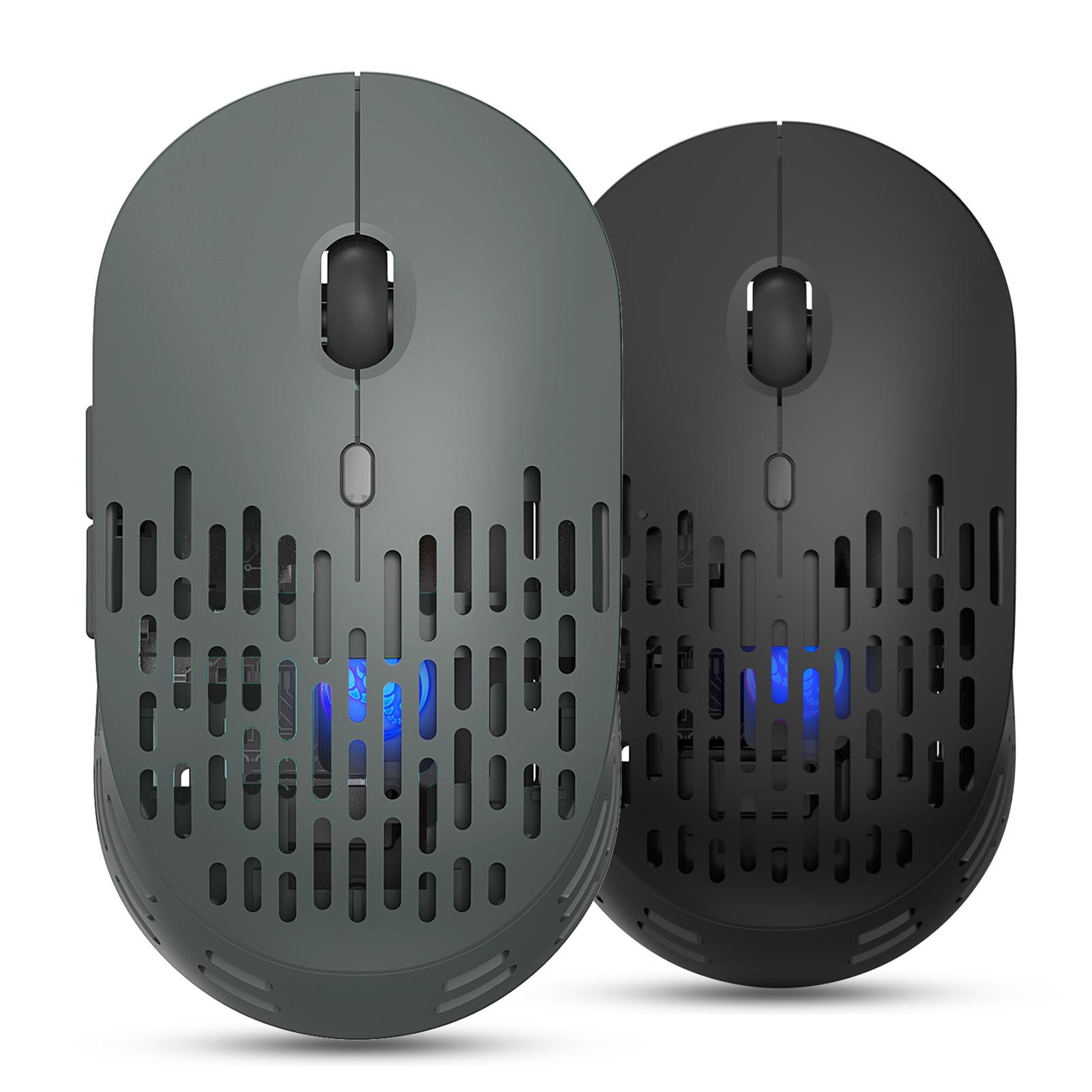 HXSJ T38 2.4G Wireless Mouse Mute Office Mouse 3 Adjustable DPI Colorful Breathing Light Built-in Rechargeable Battery