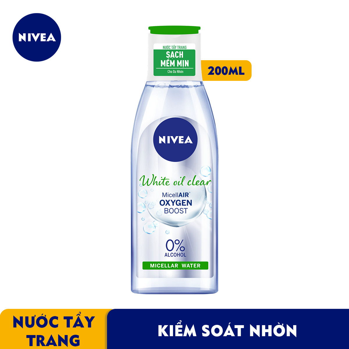 Nước Tẩy Trang NIVEA Bright Oil Clear Kiểm Soát Nhờn | Sáng Da (200 ml) - 86609