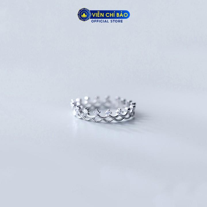 Nhẫn bạc nữ Viễn Chí Bảo Nhẫn vương miện chất liệu bạc 925 phong cách nữ tính N400768