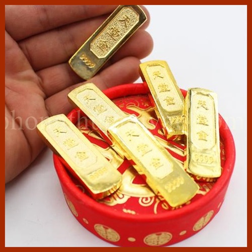 Thỏi vàng cây nhỏ, lớn 3cm, 5cm thờ cúng