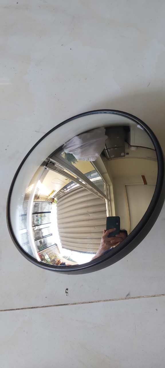 Gương cầu lồi inox 20cm phong thủy, trang trí shop, nhà cửa