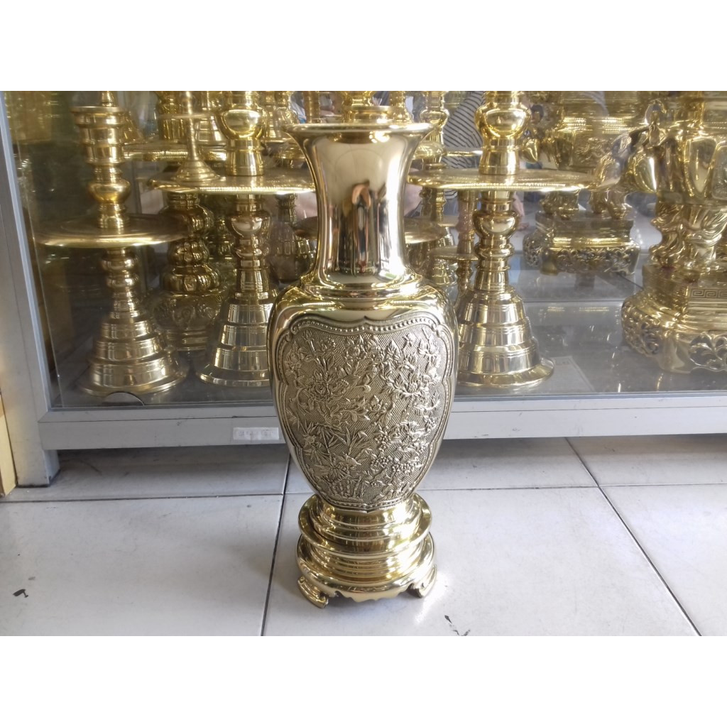 Bình bông bằng đồng cao 44cm