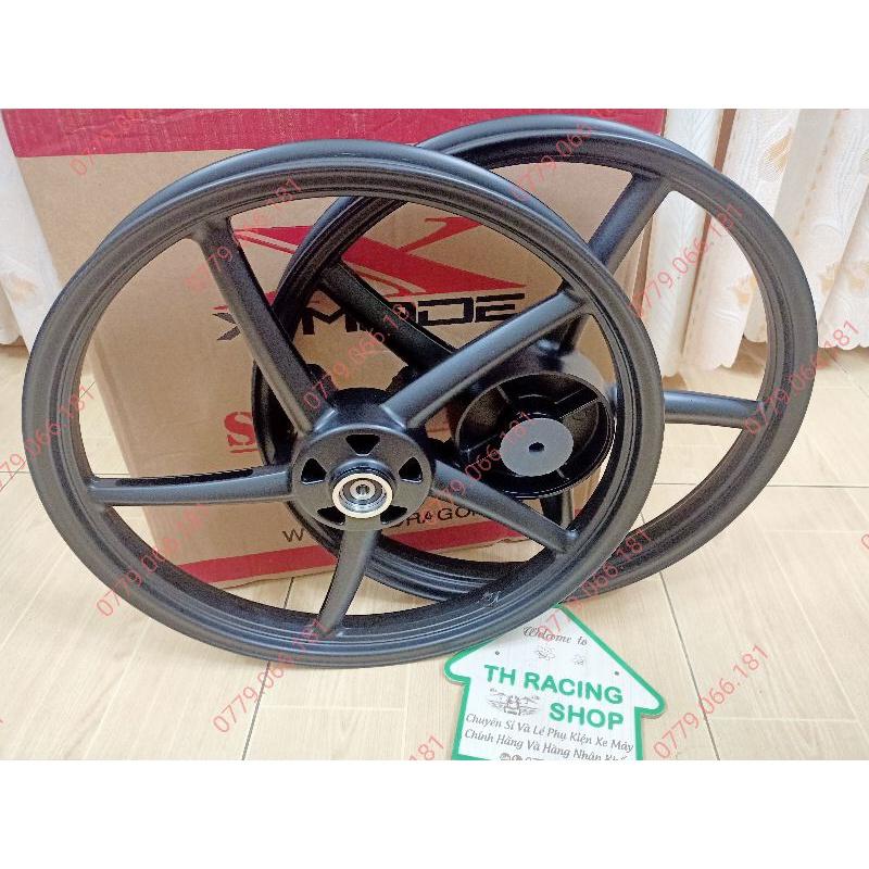 BÁNH MÂM CHO XE EXCITER 150 XMODE KIỂU 5 CÂY RCB MÀU ĐEN SIZE 1.6 VÀ 1.6 GẮN NHƯ KHÔNG CHẾ SẢN PHẨM MỚI CHẤT LƯỢNG TỐT