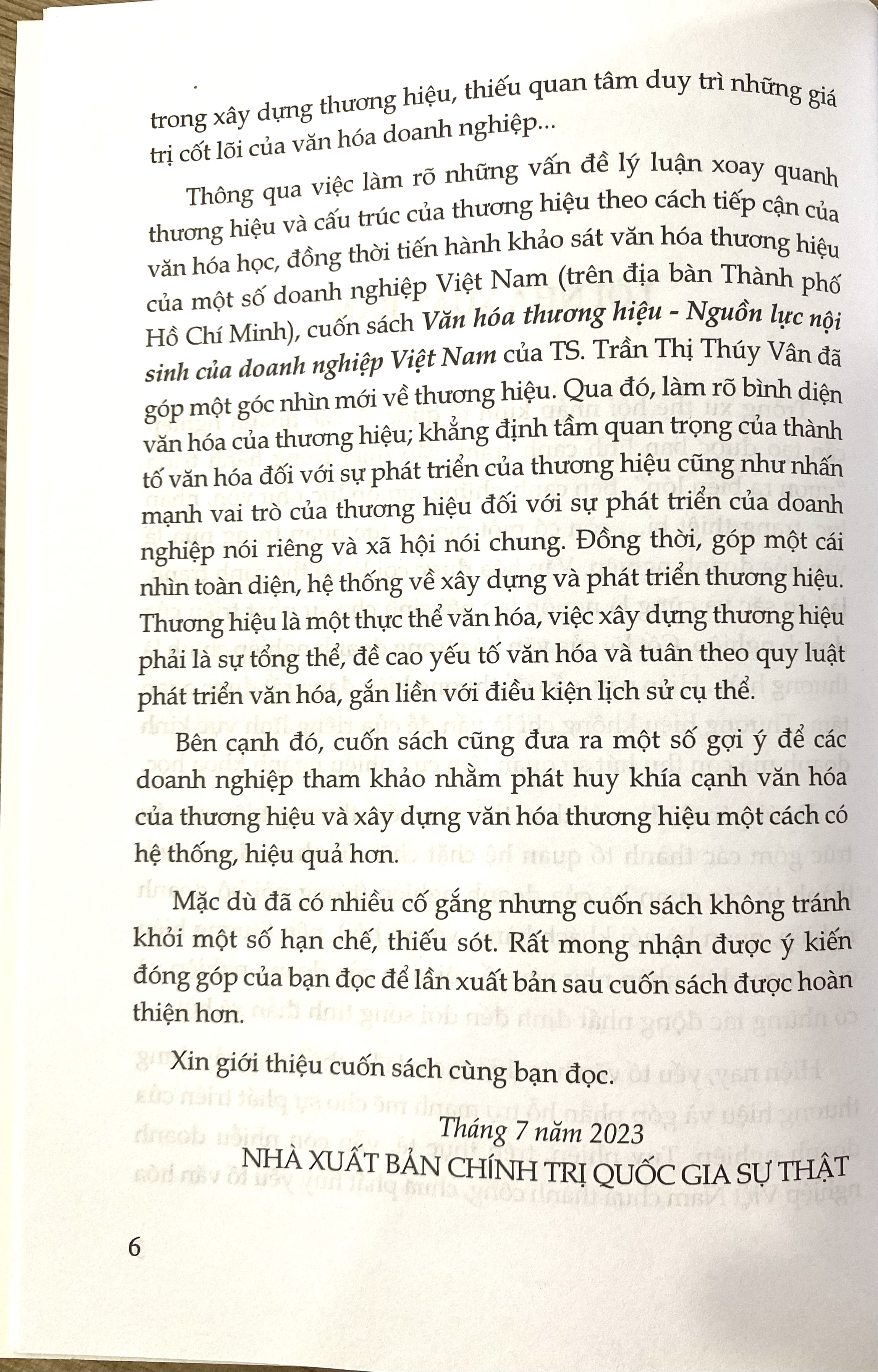 Văn Hoá Thương Hiệu Nguồn Lực Nội Sinh Của Doanh Nghiệp Việt Nam