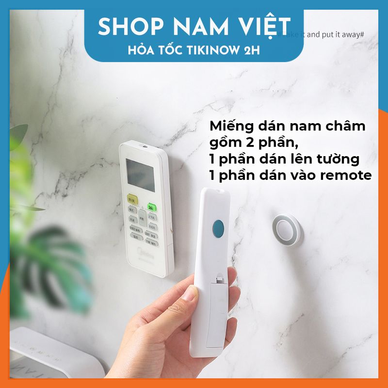 Miếng Dán Nam Châm Tròn Treo Remote Dán Tường