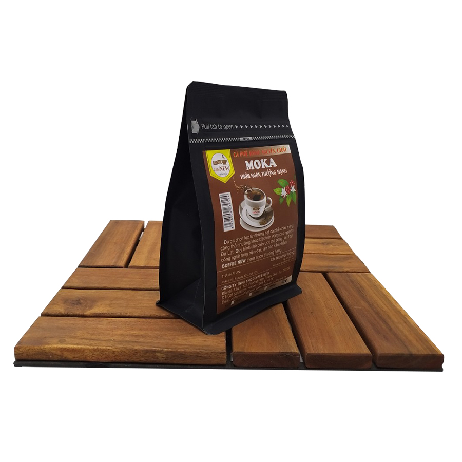 Cà phê MOKA - Rang Mộc Nguyên Chất (Gói 250gr) - Dạng Xay Pha Phin - Coffee New