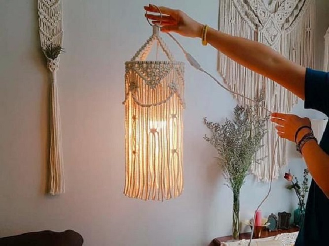 Đèn lồng trang trí tết thủ công macrame lamps