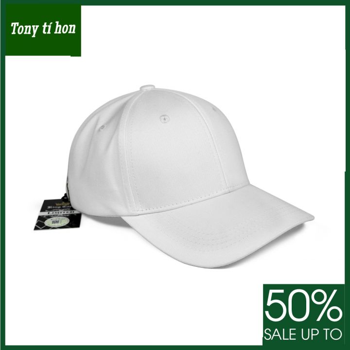 Tony tí hon - Mũ nón kết lưỡi trai Trơn đơn giản thời trang nam nữ cao cấp cá tính màu đen/ màu trắng