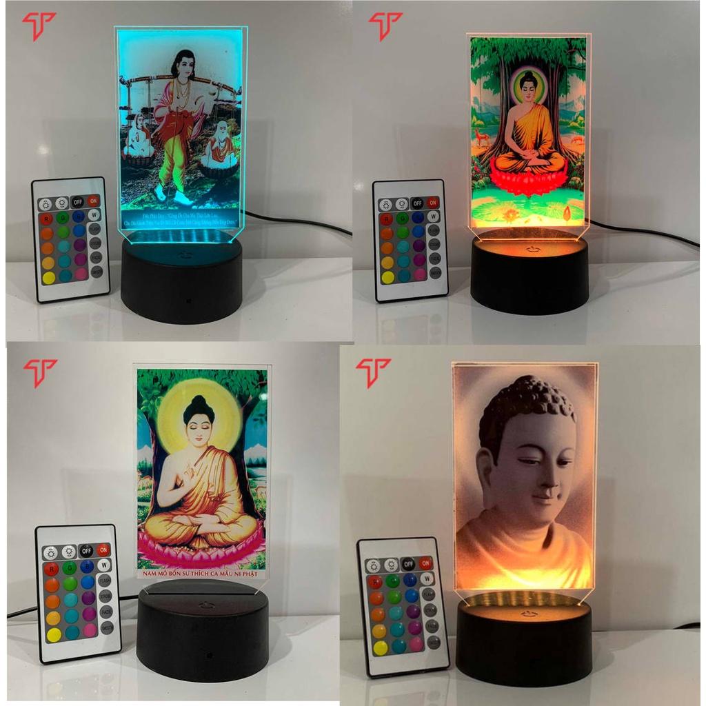 Hình phật đèn led 3D, phật đèn led mica, tranh thờ phật, quà tặng phật giáo, phật để bàn, thờ trên xe ô tô - xe tải
